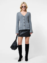 ELLIE V-NECK CARDI - Grey