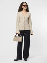 ELLIE V-NECK CARDI - Oatmeal