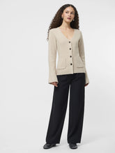 ELLIE V-NECK CARDI - Oatmeal