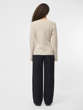 ELLIE V-NECK CARDI - Oatmeal