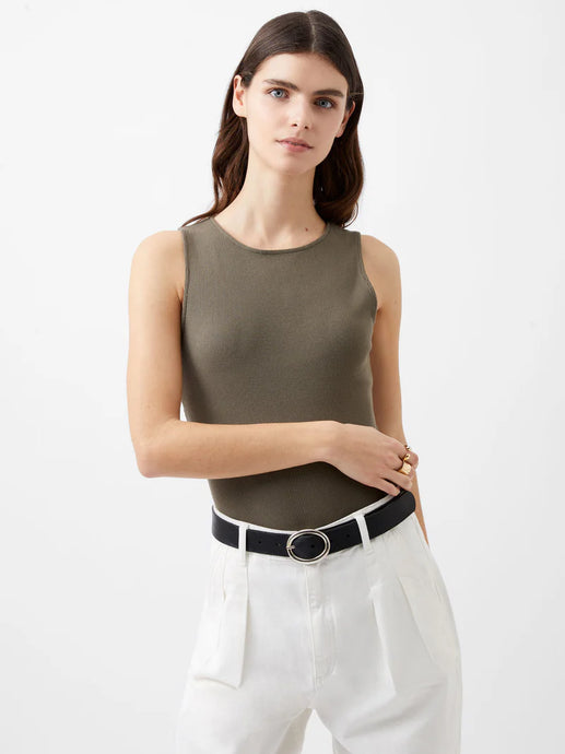 SABRINA RIB BODYSUIT - Khaki