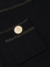 MADRID WIDE LEG KNIT PANT - Black/Gold