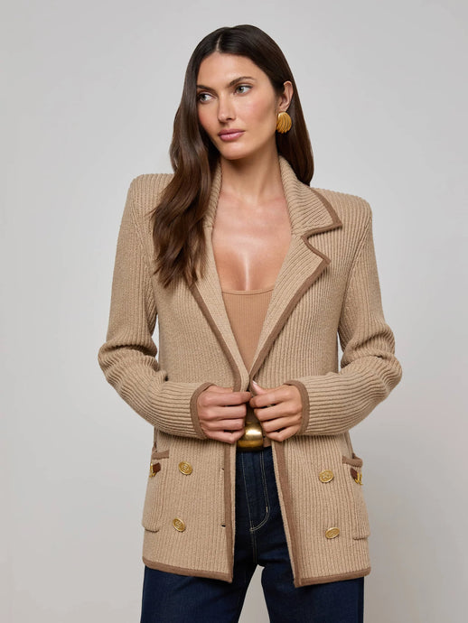 RANCH KNIT BLAZER - Natural Brown