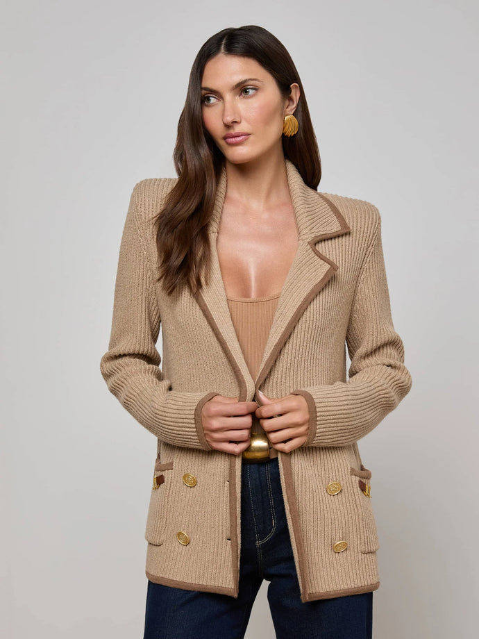 RANCH KNIT BLAZER - Natural Brown
