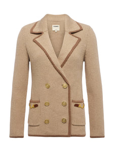 RANCH KNIT BLAZER - Natural Brown