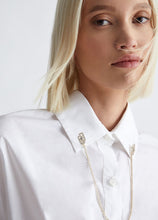 WHITE SHIRT WITH KNOT/CHAIN - White