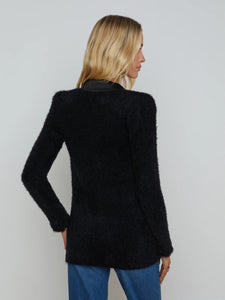 BAILEIGH TEXTURED KNIT BLAZER - Black