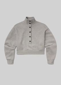 MIRELLE FUNNEL NECK SWEATSHIRT - Heather Grey