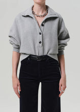 MIRELLE FUNNEL NECK SWEATSHIRT - Heather Grey