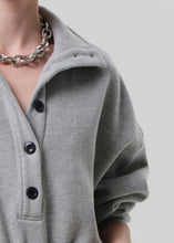 MIRELLE FUNNEL NECK SWEATSHIRT - Heather Grey
