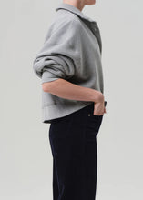 MIRELLE FUNNEL NECK SWEATSHIRT - Heather Grey