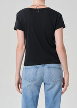HARA V NECK TEE - Washed Black