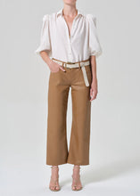 ANYA PUFF SLEEVE SHIRT -Sand Stripe