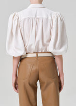 ANYA PUFF SLEEVE SHIRT -Sand Stripe