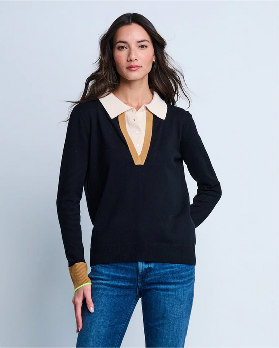 DOUBLE DOWN SWEATER - Black