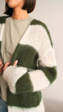 KAY CARDIGAN - Khaki Stripe