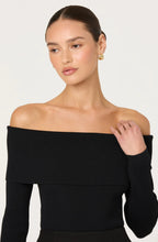 LIDIA RIBBED SWEATER - Black