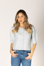 AIMEE SHORT SLEEVE CARDI - Fog