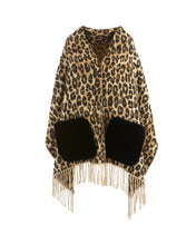 LEOPARD FAUX FUR SHAWL