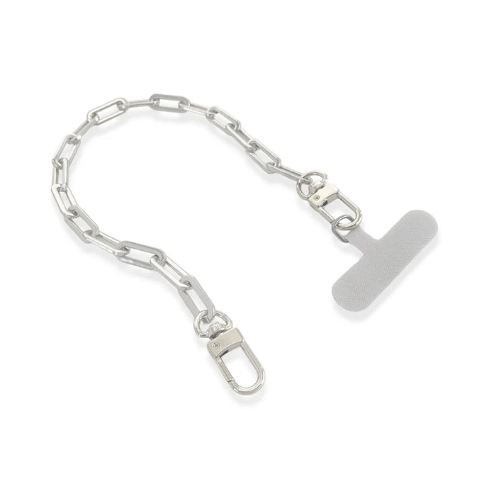 SHORT PAPERCLIP PHONECHAIN - Silver