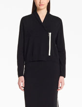 ZIPPERED CARDIGAN - Black