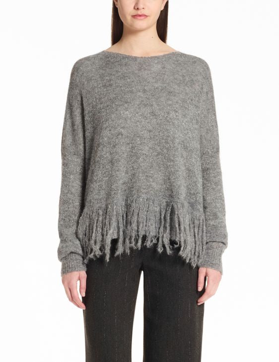 FRINGE SWEATER - Medium Grey