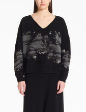 TIE DYE SWEATER - Black/Grey