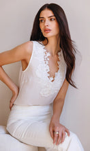 ADIHA LACE COMBO BLOUSE - White
