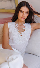 ADIHA LACE COMBO BLOUSE - White