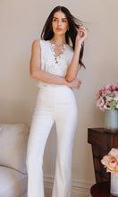 ADIHA LACE COMBO BLOUSE - White