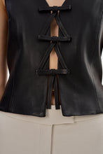 BASTINA LEATHER TOP - Black