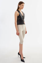 BASTINA LEATHER TOP - Black