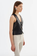 BASTINA LEATHER TOP - Black