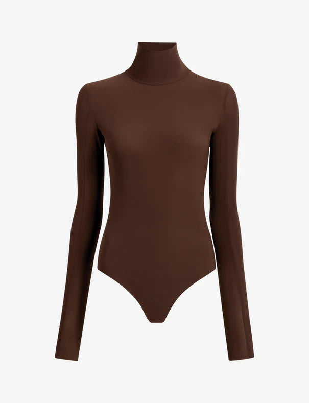 CLASSIC TURTLENECK BODYSUIT - Mocha