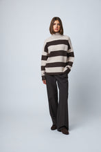 BRONX SWEATER - Carob Stripe