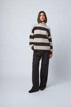 BRONX SWEATER - Carob Stripe