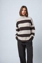 BRONX SWEATER - Carob Stripe