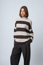 BRONX SWEATER - Carob Stripe