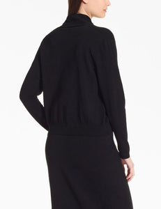 ZIPPERED CARDIGAN - Black