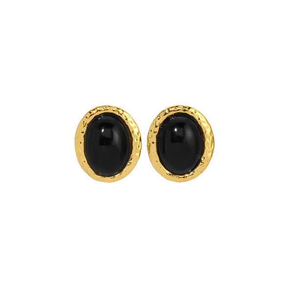 BEVERLY EARRING - Black Gold