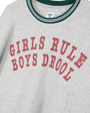 GIRLS RULE KARA CREWNECK - Heather Grey