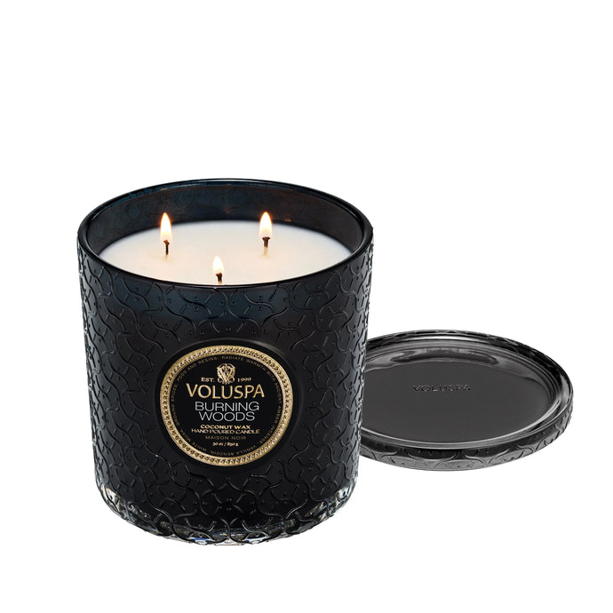 3 WICK LUXE CANDLE - Burning Woods