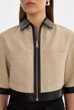 CAPRICE LINEN LEATHER JACKET