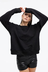 ANGELA ALL OVER STUDS SWEATER