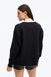 ANGELA ALL OVER STUDS SWEATER