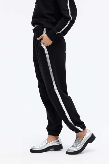 CHANEL METALLIC TIPPED SWEATPANTS