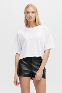 BLAIR CROP TEE - White