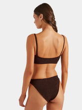 CASSIE BEADED BIKINI - Metallic Chocolate