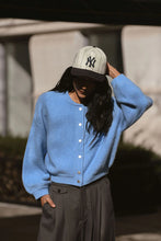 MELISSA KNIT BOMBER - Dusted Blue