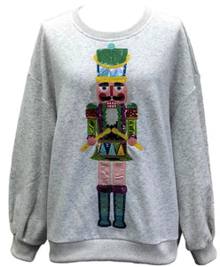 DRUMMER NUTCRACKER SWEATER - Grey